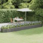 vidaXL Hochbeet Pulverbeschichteter Stahl 507x100x36 cm Grau vidaXL Hochbeet Pulverbeschichteter Stahl 507x100x36 cm Grau