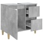 vidaXL Badschrank Betongrau 65x33x60 cm Holzwerkstoff vidaXL Badschrank Betongrau 65x33x60 cm Holzwerkstoff