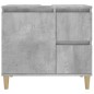 vidaXL Badschrank Betongrau 65x33x60 cm Holzwerkstoff vidaXL Badschrank Betongrau 65x33x60 cm Holzwerkstoff