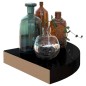 vidaXL Eck-Schweberegale 2 Stk. Hochglanz-Schwarz 25x25x3,8 cm MDF vidaXL Eck-Schweberegale 2 Stk. Hochglanz-Schwarz 25x25x3,8 cm MDF