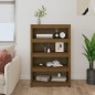 vidaXL Bücherregal Honigbraun 80x35x126 cm Massivholz Kiefer vidaXL Bücherregal Honigbraun 80x35x126 cm Massivholz Kiefer
