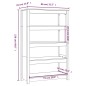 vidaXL Bücherregal Honigbraun 80x35x126 cm Massivholz Kiefer vidaXL Bücherregal Honigbraun 80x35x126 cm Massivholz Kiefer