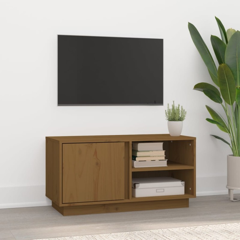 vidaXL TV-Schrank Honigbraun 80x35x40,5 cm Massivholz Kiefer vidaXL TV-Schrank Honigbraun 80x35x40,5 cm Massivholz Kiefer
