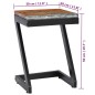 vidaXL Couchtisch 30 x 30 x 50 cm Massivholz Teak und Polyresin vidaXL Couchtisch 30 x 30 x 50 cm Massivholz Teak und Polyresin