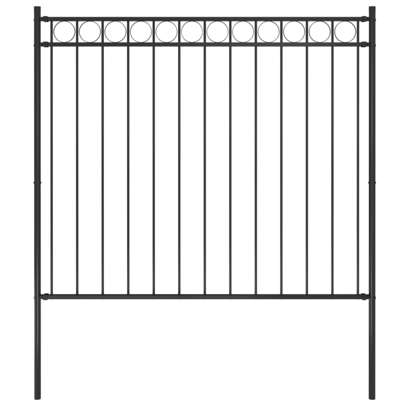 vidaXL Gartenzaun Stahl 1,7x1,5 m Schwarz vidaXL Gartenzaun Stahl 1,7x1,5 m Schwarz
