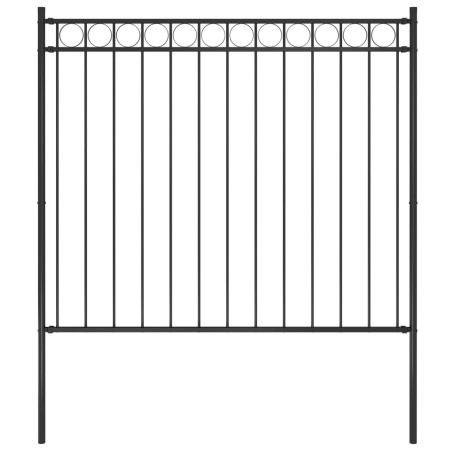 vidaXL Gartenzaun Stahl 1,7x1,5 m Schwarz