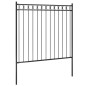 vidaXL Gartenzaun Stahl 1,7x1,5 m Schwarz vidaXL Gartenzaun Stahl 1,7x1,5 m Schwarz
