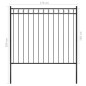vidaXL Gartenzaun Stahl 1,7x1,5 m Schwarz vidaXL Gartenzaun Stahl 1,7x1,5 m Schwarz