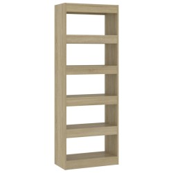 vidaXL Bücherregal/Raumteiler Sonoma-Eiche 60x30x166 cm Holzwerkstoff