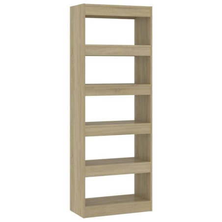 vidaXL Bücherregal/Raumteiler Sonoma-Eiche 60x30x166 cm Holzwerkstoff