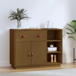vidaXL Sideboard Honigbraun 98,5x40x75 cm Massivholz Kiefer