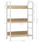 vidaXL Bücherregal 3 Regalböden Eiche 60×27,6×90,5 cm Holzwerkstoff vidaXL Bücherregal 3 Regalböden Eiche 60×27,6×90,5 cm Holzwerkstoff