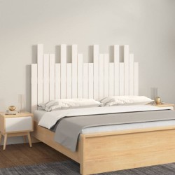 vidaXL Wand-Kopfteil Weiß 127,5x3x80 cm Massivholz Kiefer