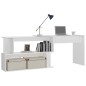 vidaXL Eckschreibtisch Hochglanz-Weiß 200x50x76 cm Holzwerkstoff vidaXL Eckschreibtisch Hochglanz-Weiß 200x50x76 cm Holzwerkstoff