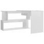 vidaXL Eckschreibtisch Hochglanz-Weiß 200x50x76 cm Holzwerkstoff vidaXL Eckschreibtisch Hochglanz-Weiß 200x50x76 cm Holzwerkstoff