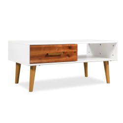 vidaXL Couchtisch Akazienholz Massiv 90 x 50 x 40 cm