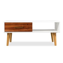 vidaXL Couchtisch Akazienholz Massiv 90 x 50 x 40 cm