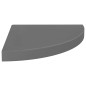 vidaXL Eck-Schweberegal Hochglanz-Grau 35x35x3,8 cm MDF vidaXL Eck-Schweberegal Hochglanz-Grau 35x35x3,8 cm MDF