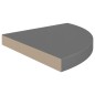 vidaXL Eck-Schweberegal Hochglanz-Grau 35x35x3,8 cm MDF vidaXL Eck-Schweberegal Hochglanz-Grau 35x35x3,8 cm MDF