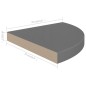 vidaXL Eck-Schweberegal Hochglanz-Grau 35x35x3,8 cm MDF vidaXL Eck-Schweberegal Hochglanz-Grau 35x35x3,8 cm MDF