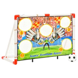 vidaXL Fußballtor-Set mit Torwand 120x51x77,5 cm  