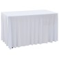 vidaXL 2 Stück Stretch-Tischdecken mit Rand Weiß 243 x 76 x 74 cm vidaXL 2 Stück Stretch-Tischdecken mit Rand Weiß 243 x 76 x 74 cm
