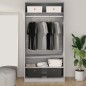 vidaXL Kleiderschrank Grau Sonoma 100x50x200 cm Holzwerkstoff vidaXL Kleiderschrank Grau Sonoma 100x50x200 cm Holzwerkstoff