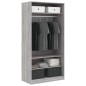vidaXL Kleiderschrank Grau Sonoma 100x50x200 cm Holzwerkstoff vidaXL Kleiderschrank Grau Sonoma 100x50x200 cm Holzwerkstoff