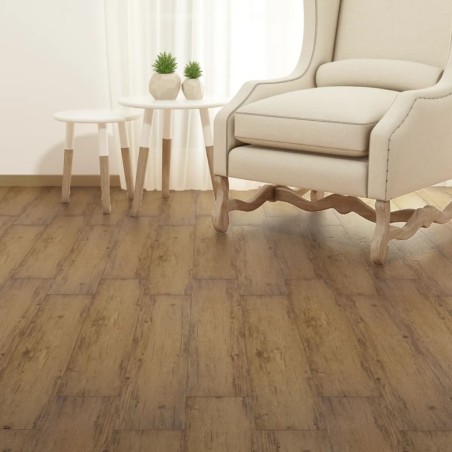 vidaXL PVC Laminat Dielen Selbstklebend 5,21 m² 2 mm Walnuss-Braun