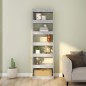 vidaXL Bücherregal/Raumteiler Betongrau 60x30x198 cm vidaXL Bücherregal/Raumteiler Betongrau 60x30x198 cm
