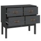 vidaXL Konsolenschrank Grau 90x40x78 cm Massivholz Kiefer vidaXL Konsolenschrank Grau 90x40x78 cm Massivholz Kiefer