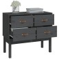 vidaXL Konsolenschrank Grau 90x40x78 cm Massivholz Kiefer vidaXL Konsolenschrank Grau 90x40x78 cm Massivholz Kiefer