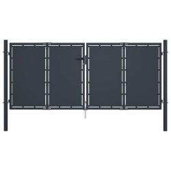 vidaXL Gartentor Stahl 300 x 125 cm Anthrazit
