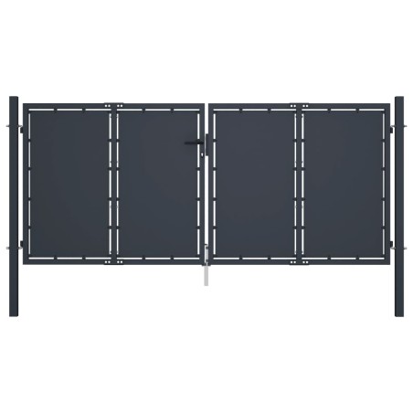 vidaXL Gartentor Stahl 300 x 125 cm Anthrazit