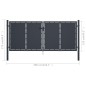 vidaXL Gartentor Stahl 300 x 125 cm Anthrazit vidaXL Gartentor Stahl 300 x 125 cm Anthrazit