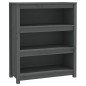 vidaXL Bücherregal Grau 80x35x97 cm Massivholz Kiefer vidaXL Bücherregal Grau 80x35x97 cm Massivholz Kiefer
