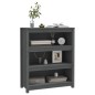 vidaXL Bücherregal Grau 80x35x97 cm Massivholz Kiefer vidaXL Bücherregal Grau 80x35x97 cm Massivholz Kiefer