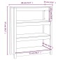 vidaXL Bücherregal Grau 80x35x97 cm Massivholz Kiefer vidaXL Bücherregal Grau 80x35x97 cm Massivholz Kiefer