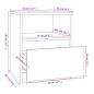 vidaXL Nachttisch Braun Eichen-Optik 40x40x50 cm Holzwerkstoff vidaXL Nachttisch Braun Eichen-Optik 40x40x50 cm Holzwerkstoff