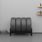 vidaXL Reifenregal Schwarz 120x40x40 cm Massivholz Kiefer