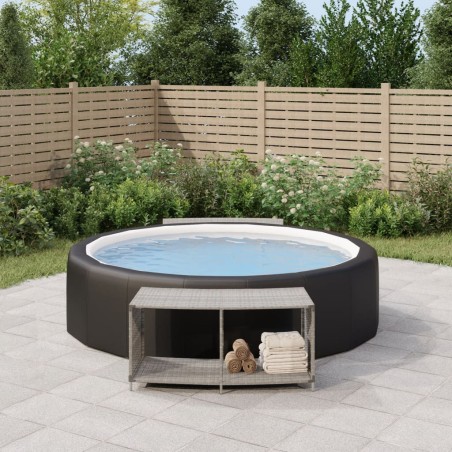 vidaXL Outdoor-Rgale 2 Stk. Grau Poly Rattan