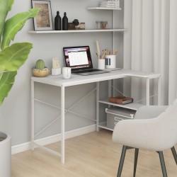 vidaXL Computertisch Weiß 110x72x70 cm Holzwerkstoff