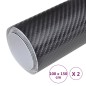 vidaXL Autofolien 2 Stk. 4D Schwarz 100x150 cm vidaXL Autofolien 2 Stk. 4D Schwarz 100x150 cm