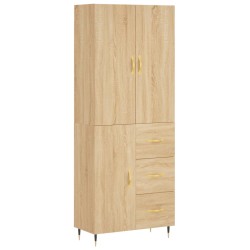 Highboard Sonoma-Eiche 69,5x34x180 cm Holzwerkstoff