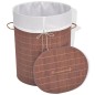 vidaXL Bambus-Wäschekorb Oval Braun vidaXL Bambus-Wäschekorb Oval Braun