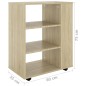 vidaXL Rollschrank Sonoma-Eiche 60x35x75 cm Holzwerkstoff vidaXL Rollschrank Sonoma-Eiche 60x35x75 cm Holzwerkstoff