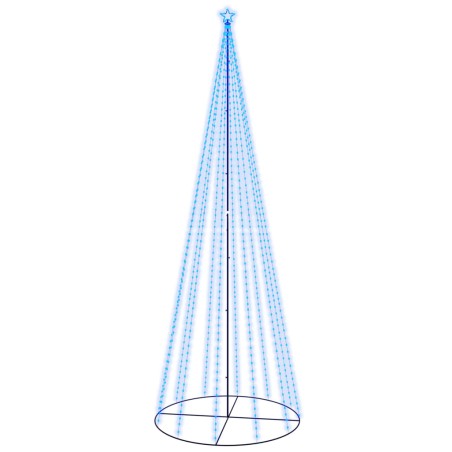 vidaXL LED-Weihnachtsbaum Kegelform Blau 732 LEDs 160x500 cm