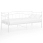 vidaXL Schlafsofa Bettgestell Weiß Metall 90x200 cm vidaXL Schlafsofa Bettgestell Weiß Metall 90x200 cm
