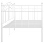 vidaXL Schlafsofa Bettgestell Weiß Metall 90x200 cm vidaXL Schlafsofa Bettgestell Weiß Metall 90x200 cm