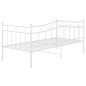 vidaXL Schlafsofa Bettgestell Weiß Metall 90x200 cm vidaXL Schlafsofa Bettgestell Weiß Metall 90x200 cm